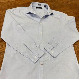 Tommy Hilfiger Slim Fit Dress Shirt Light Blue 100% Cotton Men’s 16 32/33